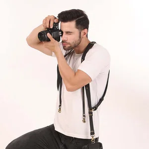 Leather Dual Camera Shoulder Strap - Available at AfnoBazar Nepal