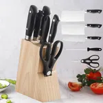7 Piece Stainless Steel Knife Set with Wooden Stand - Available at AfnoBazar Nepal