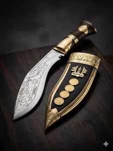 Gorkhali Khukuri with Wooden Handle 9 inch - Available at AfnoBazar Nepal