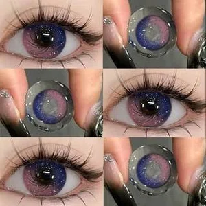 Pink Galaxy Contact Lens - Available at AfnoBazar Nepal