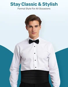 Black Silk Cummerbund and Bow Tie Set - Available at AfnoBazar Nepal