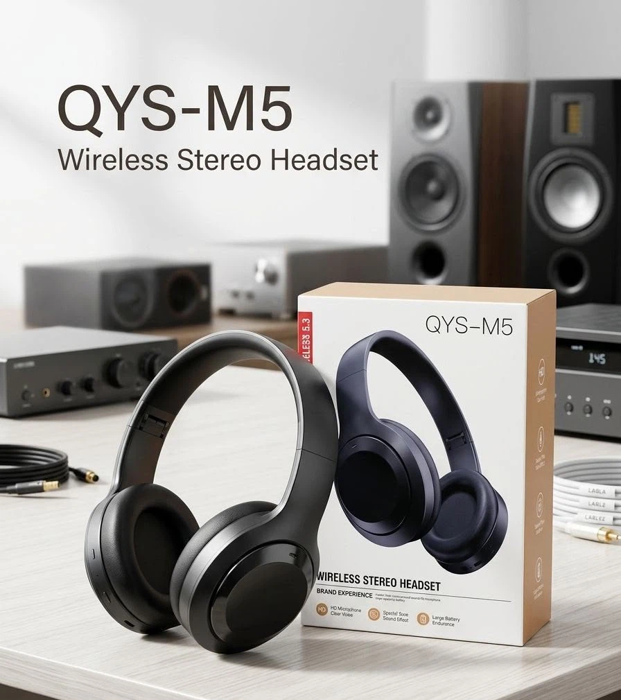 QYS M5 Wireless Stereo Headset - Available at AfnoBazar Nepal