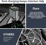120W Fast Charging Car Charger USB C USB A Dual Port Car Charger 4 in 1 Universal Car Adapter for iPhone Samsung - Available at AfnoBazar Nepal