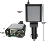 120W Fast Charging Car Charger USB C USB A Dual Port Car Charger 4 in 1 Universal Car Adapter for iPhone Samsung - Available at AfnoBazar Nepal