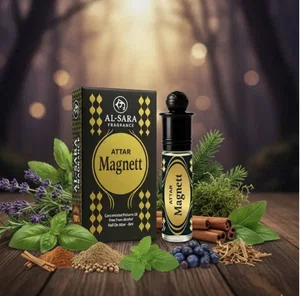 L SARA FRAGRANCE Magnett Attar for Men & Women - 6ml Alcohol-Free Oil (Natural) - Available at AfnoBazar Nepal