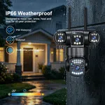 9MP Triple Lens 360° WiFi PTZ CCTV Camera 3MP+3MP+3MP V380 pro Smart Security Camera with Auto Tracking Night Vision Two Way Audio - Available at AfnoBazar Nepal