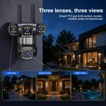 9MP Triple Lens 360° WiFi PTZ CCTV Camera 3MP+3MP+3MP V380 pro Smart Security Camera with Auto Tracking Night Vision Two Way Audio - Available at AfnoBazar Nepal