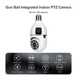 2+2 MP Dual Lens 360° WiFi Bulb Camera 1080P HD CCTV Security Camera E27 Panoramic PTZ Camera with Color Night Vision Two Way Audio - Available at AfnoBazar Nepal