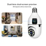 2+2 MP Dual Lens 360° WiFi Bulb Camera 1080P HD CCTV Security Camera E27 Panoramic PTZ Camera with Color Night Vision Two Way Audio - Available at AfnoBazar Nepal