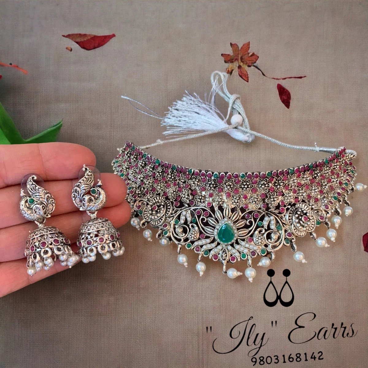 oxidised Nexklace Set - Available at AfnoBazar Nepal