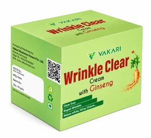 Vakari Wrinkle Clear Cream with Ginseng - Anti-Wrinkle & Skin Brightening Cream (50g)