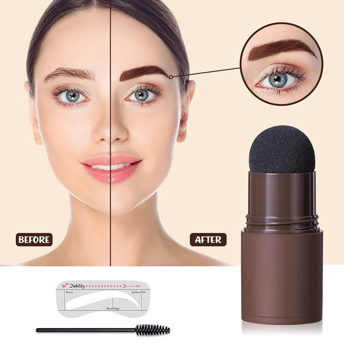 Eyebrow Stamp Kit Brow Powder for Hairline Contour Waterproof / Eyebrow Coloring