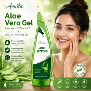 Asmita Naturals Aloe Vera Gel for Skin - Hydrating, Soothing & Moisturizing Aloe Vera Gel - Available at AfnoBazar Nepal