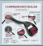 1mm Derma Roller for Hair and Beard Growth - Titanium Micro Needle Roller image 1