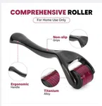 1mm Derma Roller for Hair and Beard Growth - Titanium Micro Needle Roller image 2