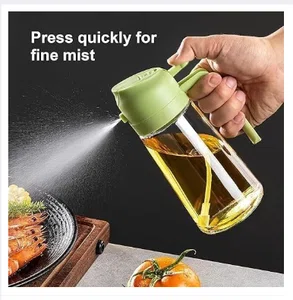 2-in-1 Glass Oil Sprayer and Dispenser 500ml - Spray or Pour for Air Fryer and Cooking