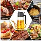 2-in-1 Glass Oil Sprayer and Dispenser 500ml - Spray or Pour for Air Fryer and Cooking image 4