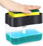 2-in-1 Kitchen Soap Dispenser with Sponge Holder - Refillable Liquid Soap Pump image 2