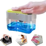 2-in-1 Kitchen Soap Dispenser with Sponge Holder - Refillable Liquid Soap Pump image 4
