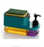 3-in-1 Kitchen Soap Dispenser with Sponge Holder - 19.5 x 10.25 x 9cm image 1