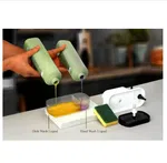 3-in-1 Kitchen Soap Dispenser with Sponge Holder - 19.5 x 10.25 x 9cm image 4