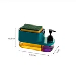 3-in-1 Kitchen Soap Dispenser with Sponge Holder - 19.5 x 10.25 x 9cm image 5