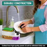 3-in-1 Kitchen Soap Dispenser with Sponge Tray - Dishwashing Liquid Holder image 4