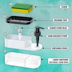 3-in-1 Kitchen Soap Dispenser with Sponge Tray - Dishwashing Liquid Holder image 6