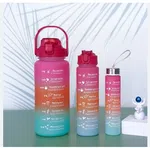 3-in-1 Motivational Water Bottle Set - 2000ml, 900ml and 280ml with Time Markers image 2
