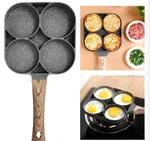 4-Hole Egg Frying Pan - Non-Stick Omelette and Pancake Pan with Maifan Stone Coating image 1