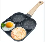4-Hole Egg Frying Pan - Non-Stick Omelette and Pancake Pan with Maifan Stone Coating image 3