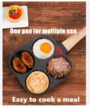 4-Hole Egg Frying Pan - Non-Stick Omelette and Pancake Pan with Maifan Stone Coating image 5