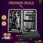 19 Piece Manicure and Pedicure Set - Stainless Steel Nail Clipper Kit with Case image 1