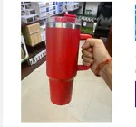40oz Insulated Tumbler with Handle and Straw - Stainless Steel Travel Mug image 4