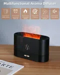 180ml Flame Aroma Diffuser - USB Humidifier with 7 Colour Night Light, Ultra Quiet image 3