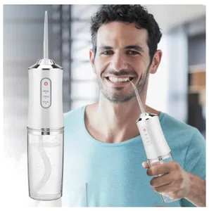 230ml Oral Irrigator with 4 Nozzles - USB Rechargeable Water Flosser, IPX7 Waterproof