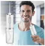 230ml Oral Irrigator with 4 Nozzles - USB Rechargeable Water Flosser, IPX7 Waterproof image 1