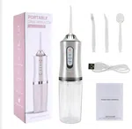 230ml Oral Irrigator with 4 Nozzles - USB Rechargeable Water Flosser, IPX7 Waterproof image 3