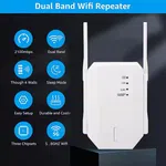 AC1200 Dual-Band WiFi Repeater - 2.4GHz and 5GHz Range Extender, 802.11ac image 2
