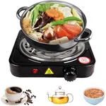 1000W Portable Electric Coil Burner - Single Hot Plate for Home, Office and Camping image 1