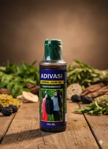 Adivasi Herbal Hair Oil 100ml - Ayurvedic Oil with 100+ Herbs for Soft, Healthy Hair