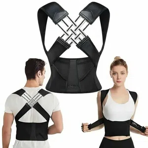 Adjustable Posture Corrector Back Brace - Full Back Support with Shoulder Alignment