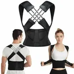 Adjustable Posture Corrector Back Brace - Full Back Support with Shoulder Alignment image 1