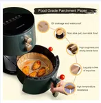 Air Fryer Paper Liners - 50 Pieces Disposable Non-Stick Round Baking Papers image 1