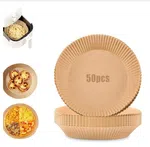 Air Fryer Paper Liners - 50 Pieces Disposable Non-Stick Round Baking Papers image 2