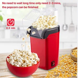 Automatic Mini Popcorn Machine - Hot Air Popper, Oil-Free One Touch Operation
