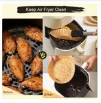 Air Fryer Paper Liners - 50 Pieces Disposable Non-Stick Round Baking Papers image 7