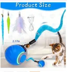 Automatic Rolling Ball Toy for Cats and Dogs - Interactive Toy with Feather Tail image 6