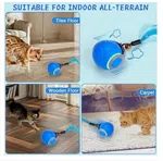 Automatic Rolling Ball Toy for Cats and Dogs - Interactive Toy with Feather Tail image 5