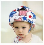 Baby Head Protector with Lace Lock - Cotton Cushion Bumper Head Guard image 2